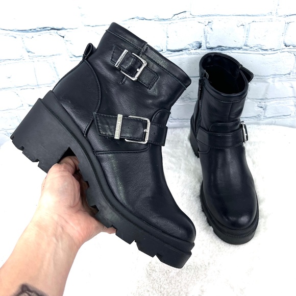 Circus by Sam Edelman Shoes - |•CIRCUS•| Sinead Chunk Heel Platform Ankle Vegan Boots